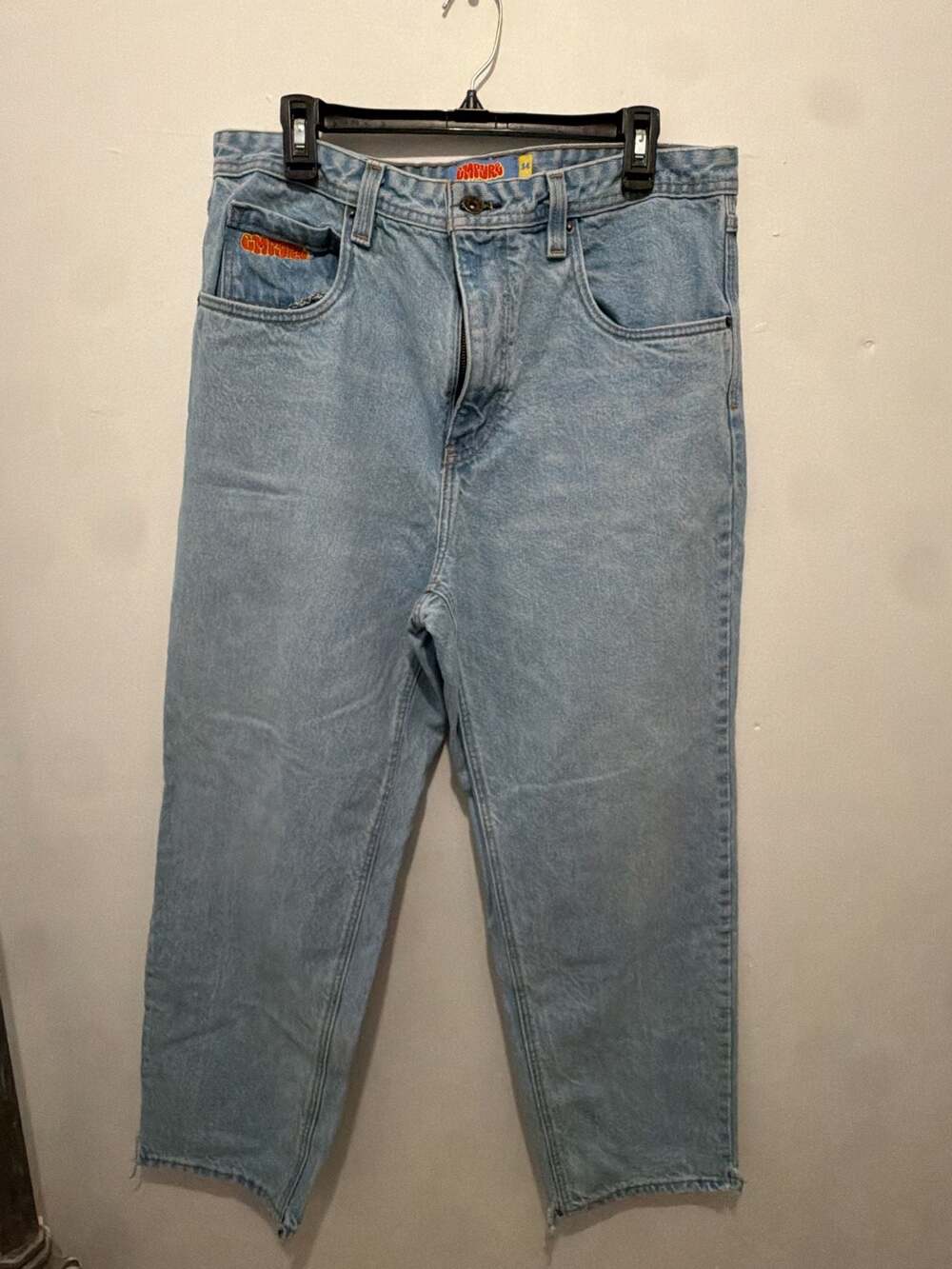 Empyre Light Blue Wash Baggy Jeans, Size 34